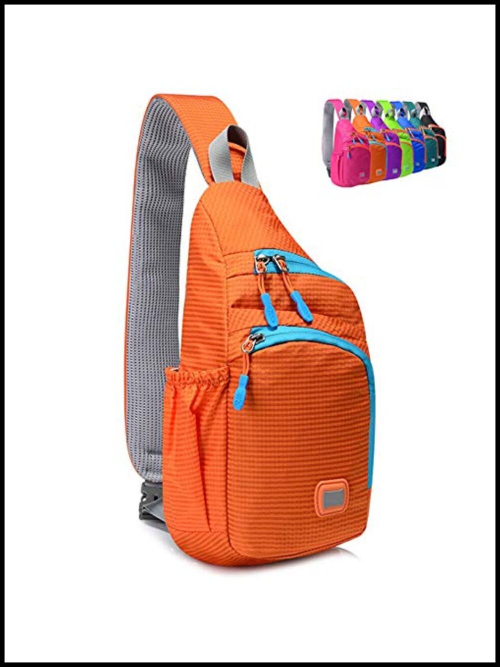 Peicees Small Sling Backpack Waterproof Nylon Unisex Chest Crossbody Daypack